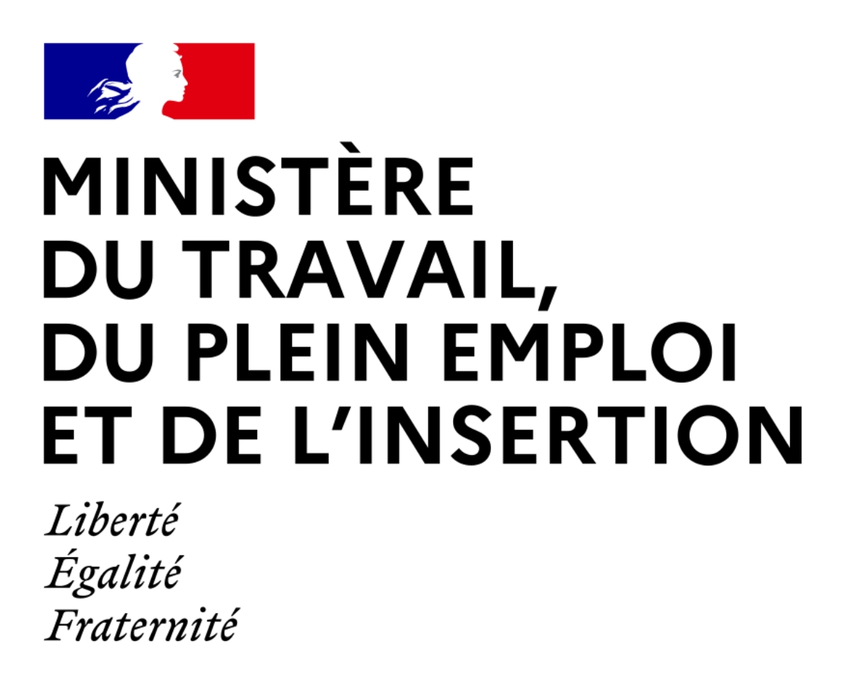 Logo Ministère du Travail, du plein Emploi et de l'Insertion